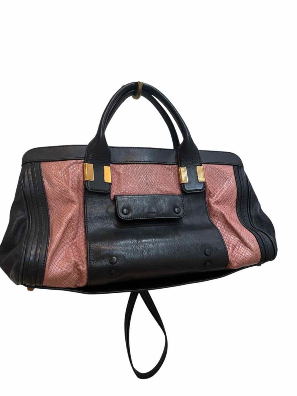 Chloe Alice Black and Rust Handbag